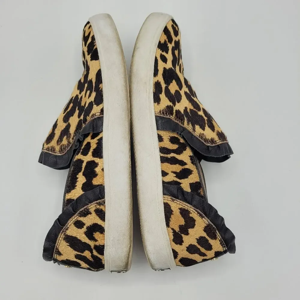 Kate Spade New York Ponyhair Leopard Animal Print Slip-On Sneakers size 7.5 M - Picture 8 of 12